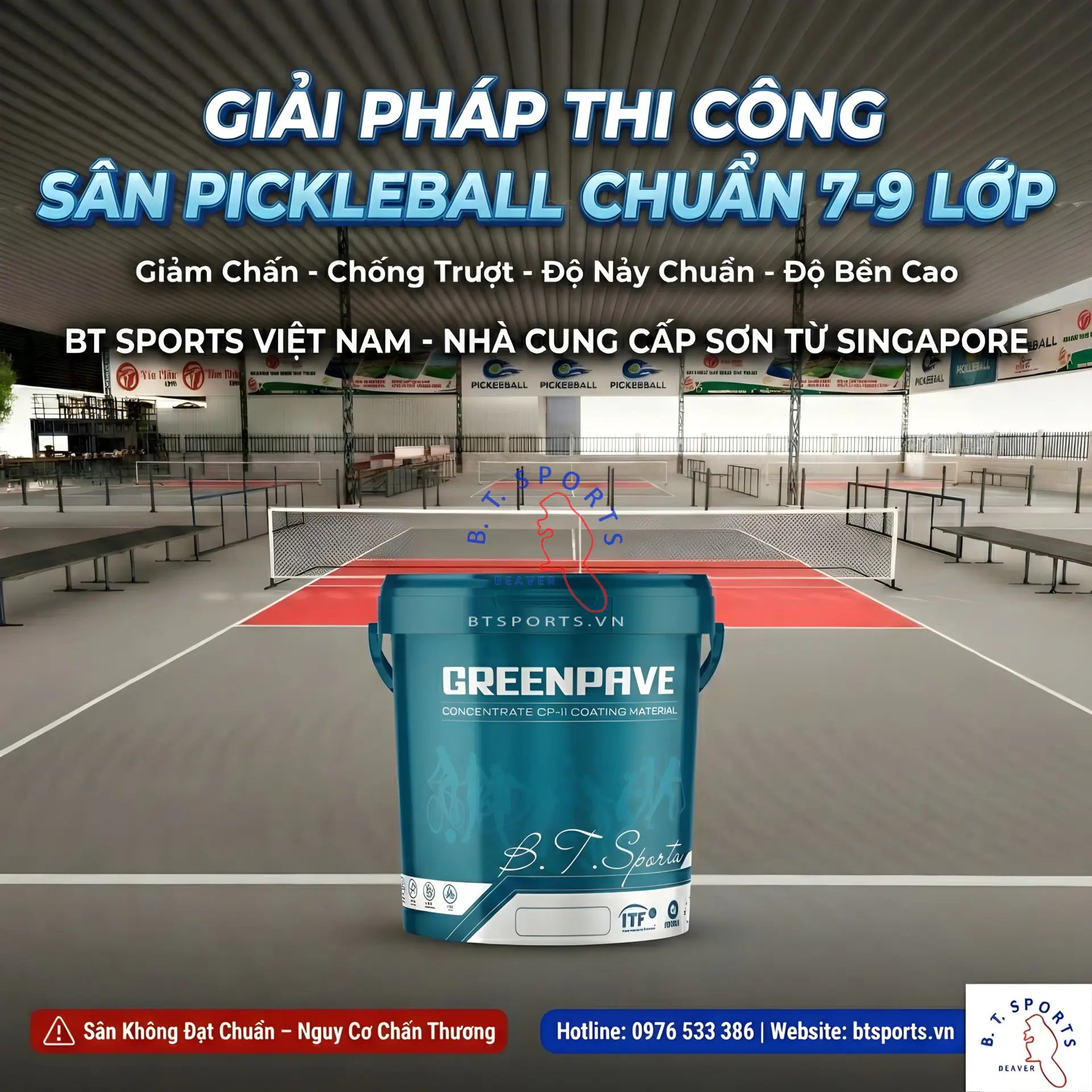 Thi Công Sân Pickleball Chuyên Nghiệp