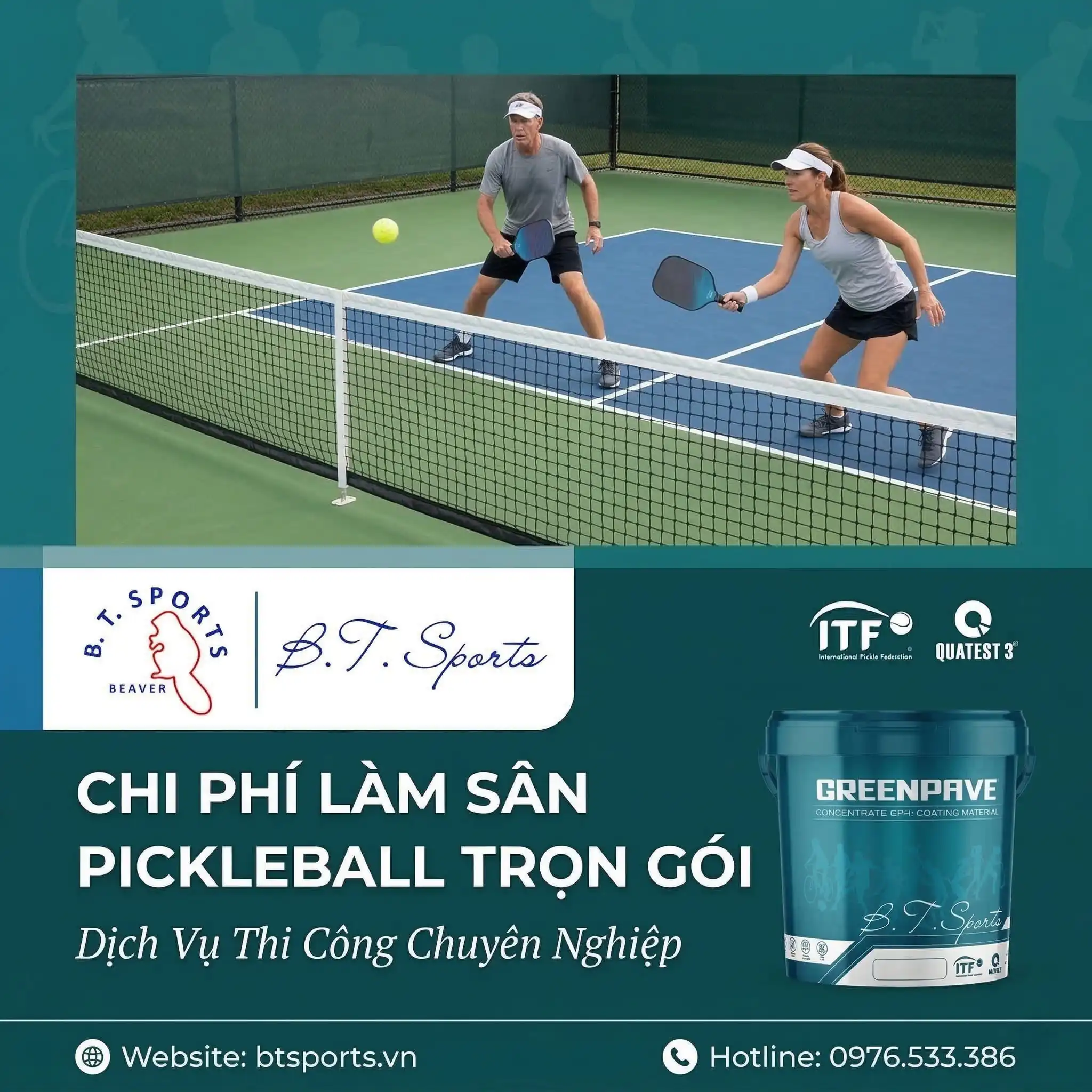 Chi Phí Làm Sân Pickleball