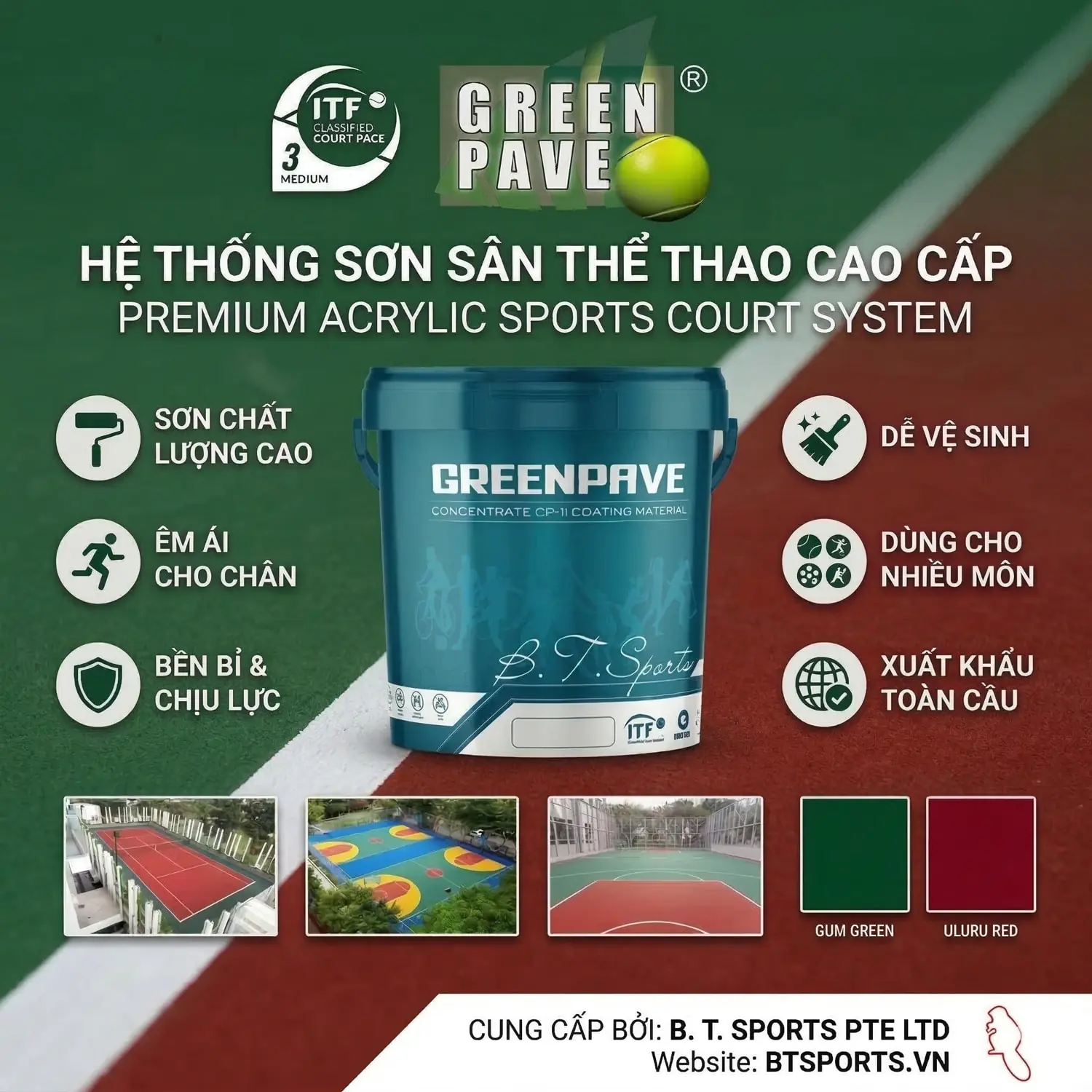 sơn green pave - bt sports