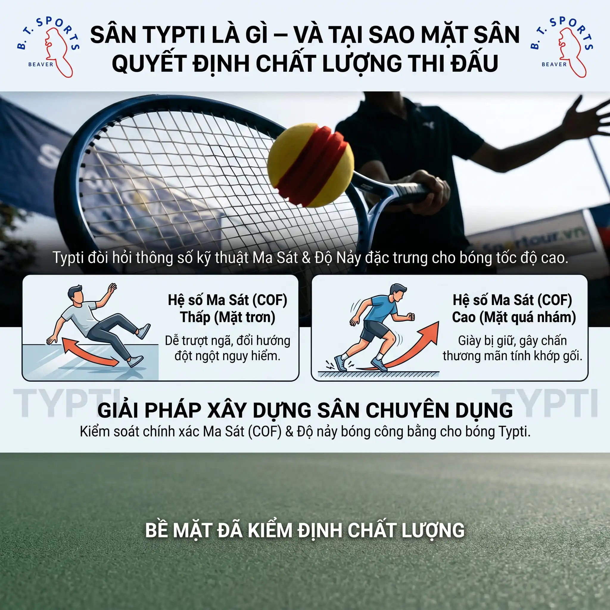 Thi Công Sơn Sân Typti: Hướng Dẫn Toàn Diện Từ Nền Bê Tông Đến Lớp Phủ Hoàn Thiện 5 Sân Typti Là Gì